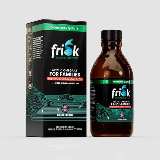 Frisk Arctic Omega-3 for hele familien - DHA & EPA Naturlig smak ( Flytende ) Norskomega3.no