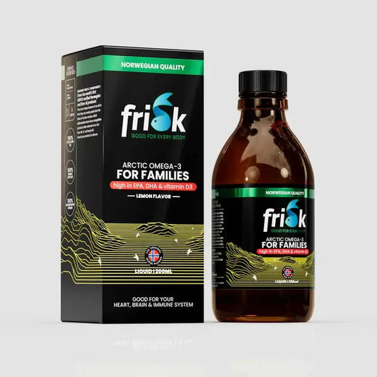 Frisk Arctic Omega-3 For hele familien sitronsmak ( Flytende ) Norskomega3.no