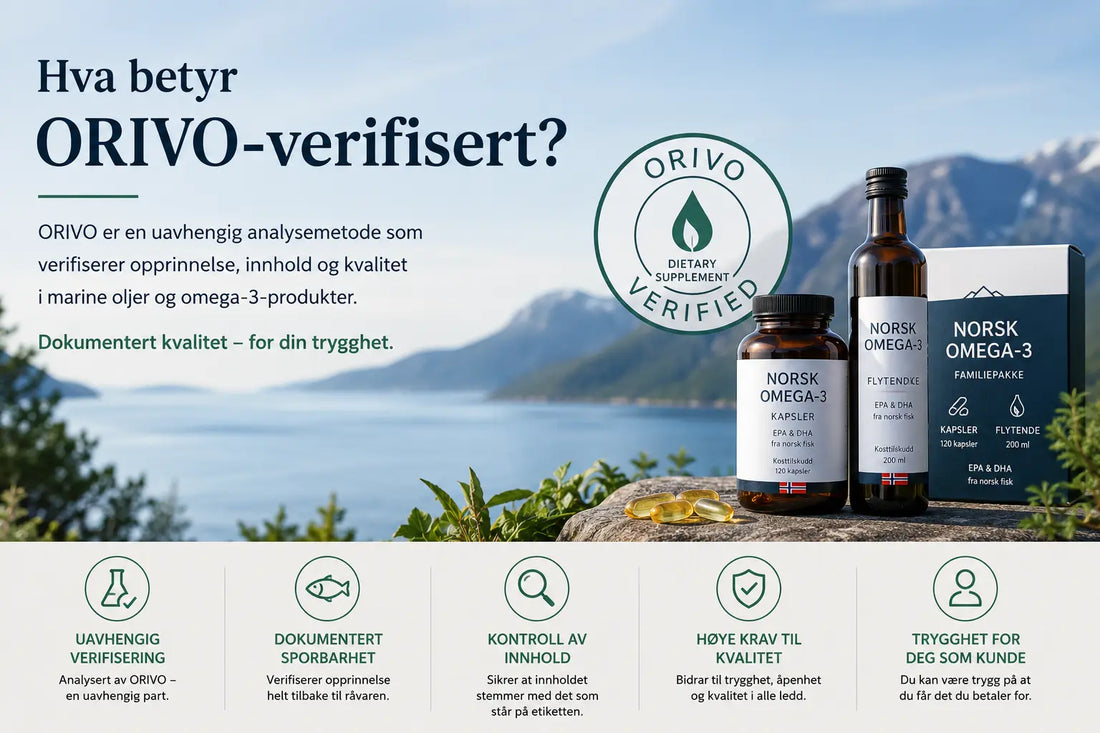 Hva betyr ORIVO-verifisert? Norskomega3.no