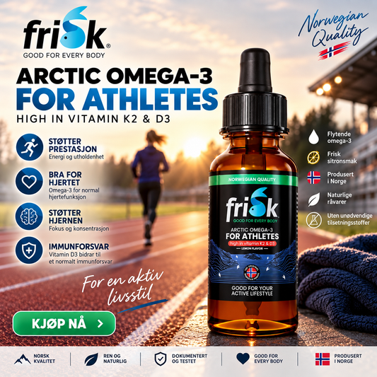 Frisk Arctic Omega-3 for Athletes – flytende omega-3 med sitronsmak