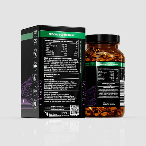 Frisk Arctic Omega-3 FOR SENIORS - 80 Softgels