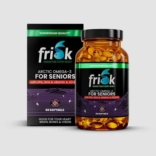 Frisk Arctic Omega-3 FOR SENIORS - 80 Softgels Norskomega3.no