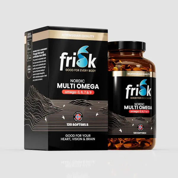 Frisk Nordic MULTI OMEGA (Omega-3,6, 7 & 9) ( Kapsler ) Norskomega3.no