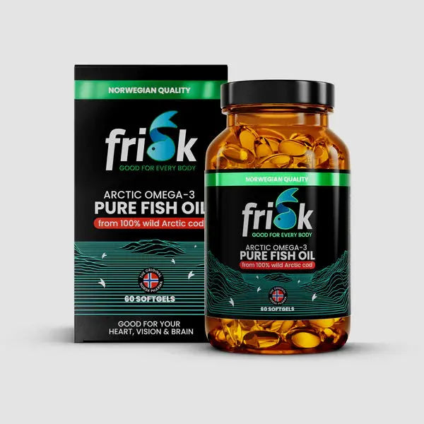 Frisk Arctic Omega-3 PURE FISH OIL - 60 Softgels Norskomega3.no