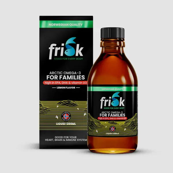 Frisk Arctic Omega-3 For hele familien sitronsmak ( Flytende ) Norskomega3.no