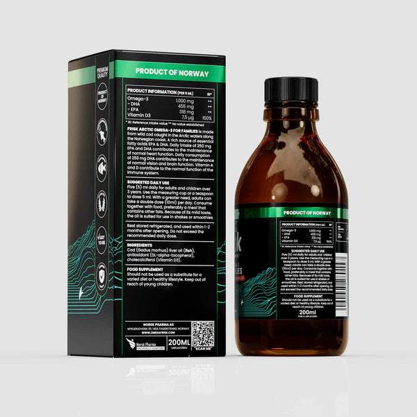 Fresh Arctic Omega-3 for the whole family - DHA & EPA Natural flavor (Liquid)