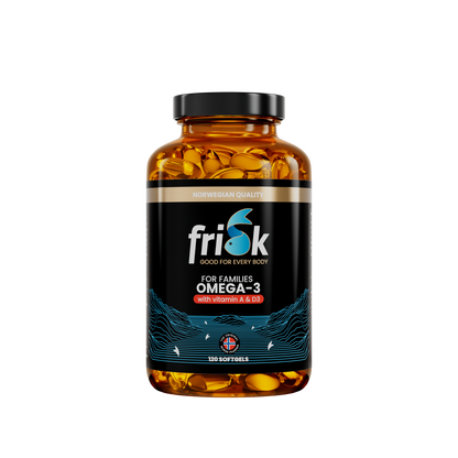 Frisk Omega-3 120 softgels – flaske