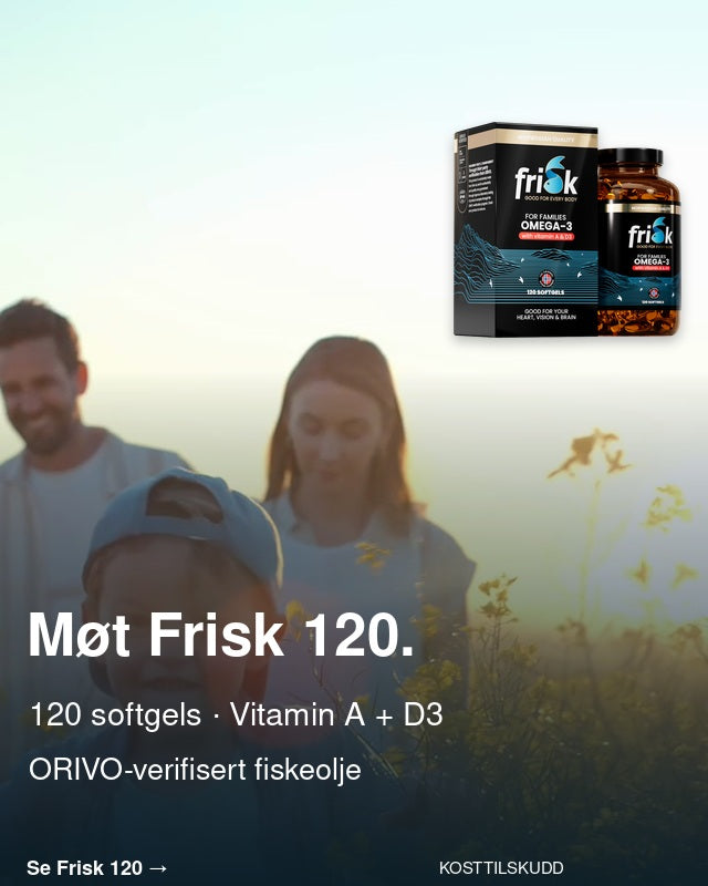 Frisk Omega-3 for hele familien - Norsk Omega-3 - 120 Softgels